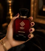LIBRE INTENSE ABZU PERFUMES Product hand closeup shot