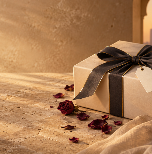 ABZU perfume gifting editorial scene for the UAE
